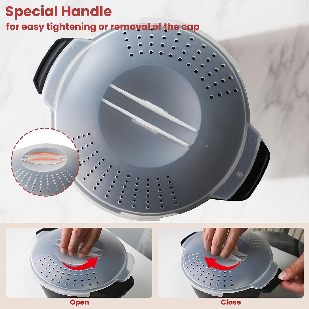Large Microwave Cookware Steamer 2 Quart Vegetable Cooker for Cooking
