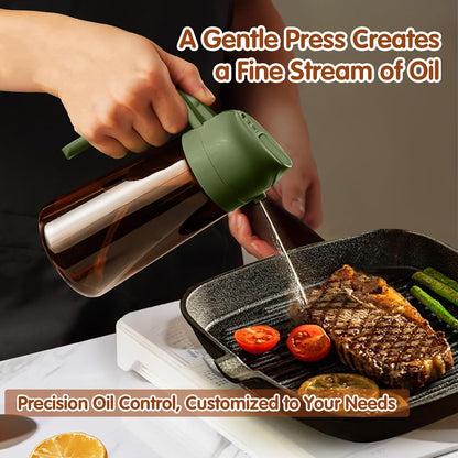 YARRAMATE 16oz/470ml Light-Blocking Dark Oil Sprayer for Cooking (Black)