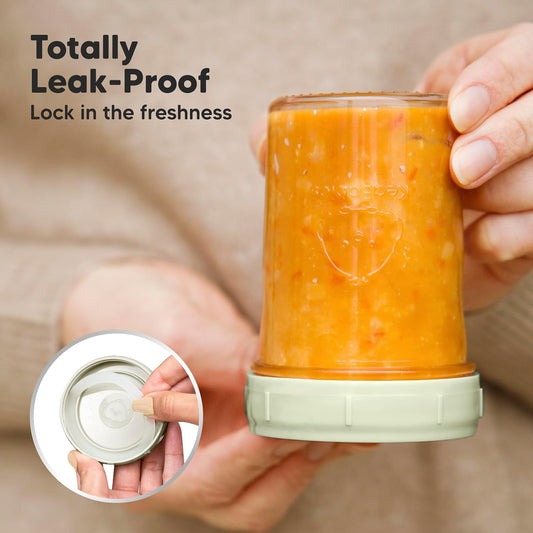 KeaBabies 12pk 4oz Glass Baby Food Containers with Lids - Leak-Proof, Microwavable Small Glass Jars, Baby Purees & Toddler Snack Storage Containers, BPA-Free, Dishwasher & Freezer Safe (Musk Dusk)