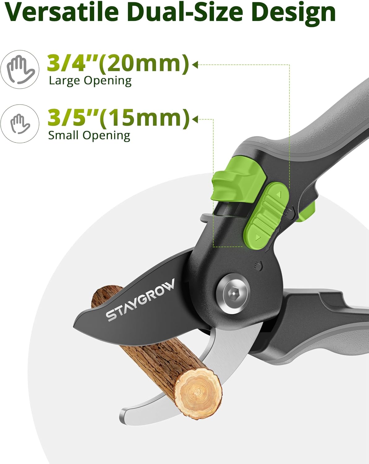 2pcs 6.5" Pruning Shears for Gardening Ultra Sharp Garden Scissors