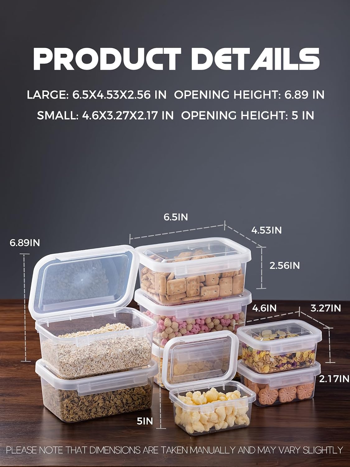 LivLab Mker 20 PCS Food Storage Containers with Lids - Reusable Meal Prep Containers Bpa-Free Freezer Lunch Boxes for Leftovers, Snack, Fruits, Salad - 10Sets | 20 fl oz | 2.5 Cups