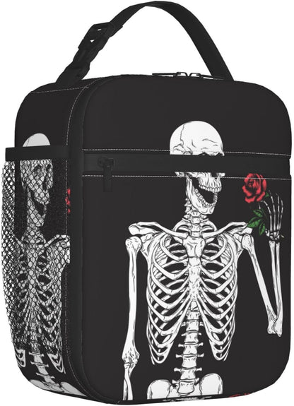 Black Cat Reusable Lunch Box Food Bag Insulated Lunch Bag for Teenage Boys Girls School Beach