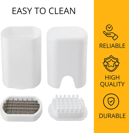 French Fry Cutter Tool White – Tool Food Dicer Veggie Chopper Veg Chopper White French Fry Cutter Natural Cut Rapid Slicer Vegetable Dicer Potato Slicer Manual