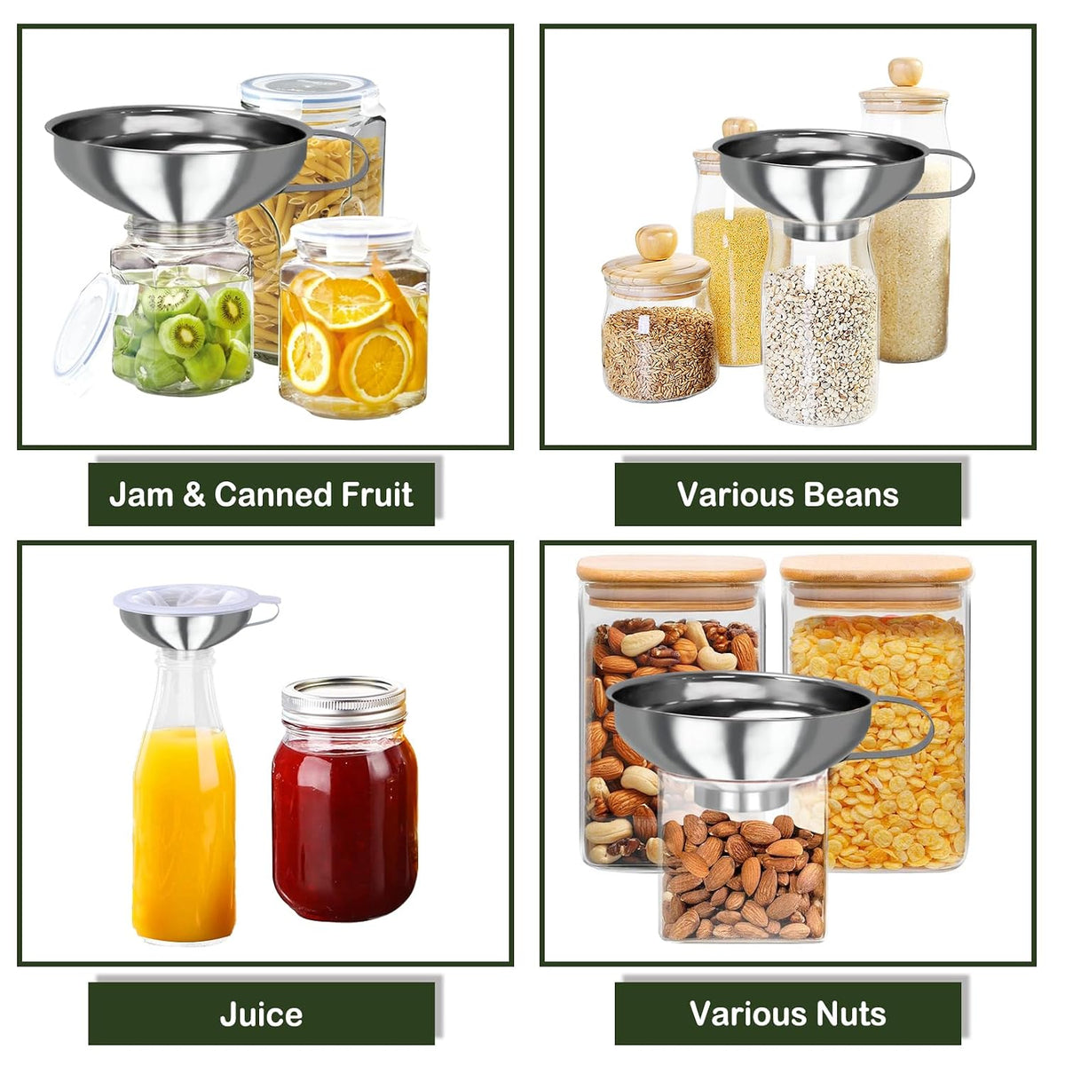 Yevior Canning Funnel for Filling Mason Jars,Bottles (5-Pack)