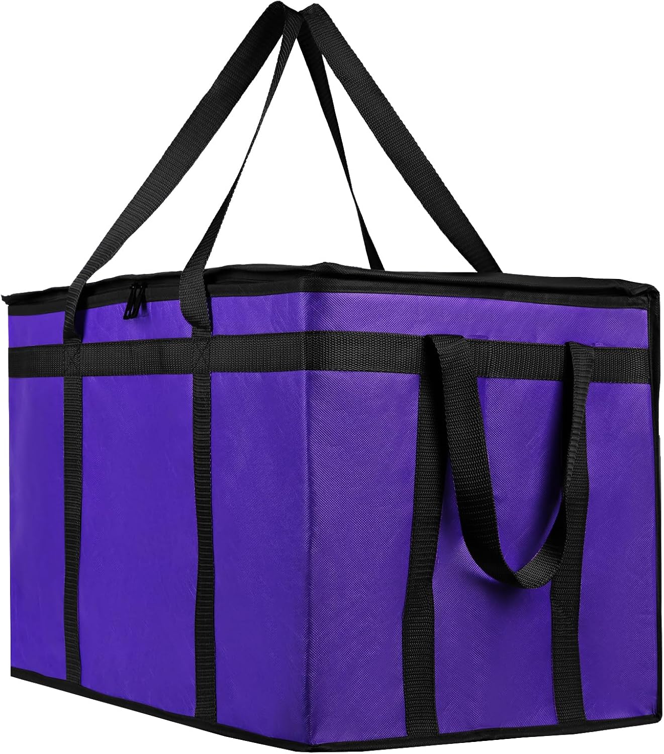 musbus Extra large XXXL Insulated Food Delivery Bag Cooler Bags Keep Food Warm Catering Therma Catering Bag for doordash 22x14x13 Cooler Bags Therma Shopper hot warming RED Pizza BLACK