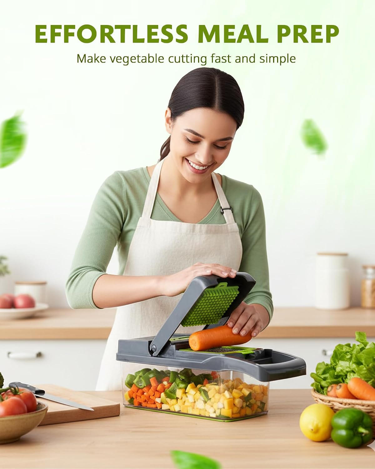 ADOV Vegetable Chopper With Container, Mandoline Slicer For Kitchen
