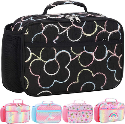 RHCPFOVR Kids Lunch Bag - Insulated Lunch Box for Boys Girls,Washable Lunch Bag and Reusable Toddler Leak-proof Lunchbox for School and Daycare - Colors A