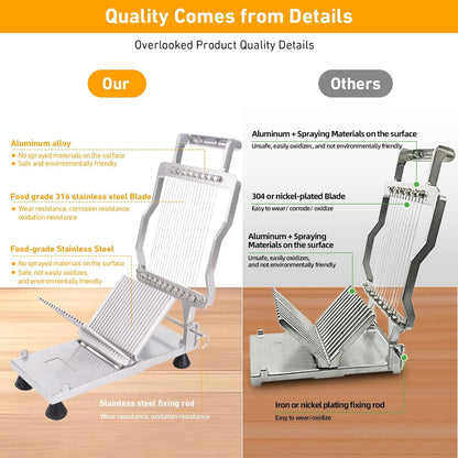 Commercial Cheese Slicer With Wire1 cm & 2 cm Cheese Cutter Butter Cutting Board Machine Aluminum Alloy Commercial Cheese Slicer with 316 Stainless Steel Wire Kitchen Cooking Baking Tool