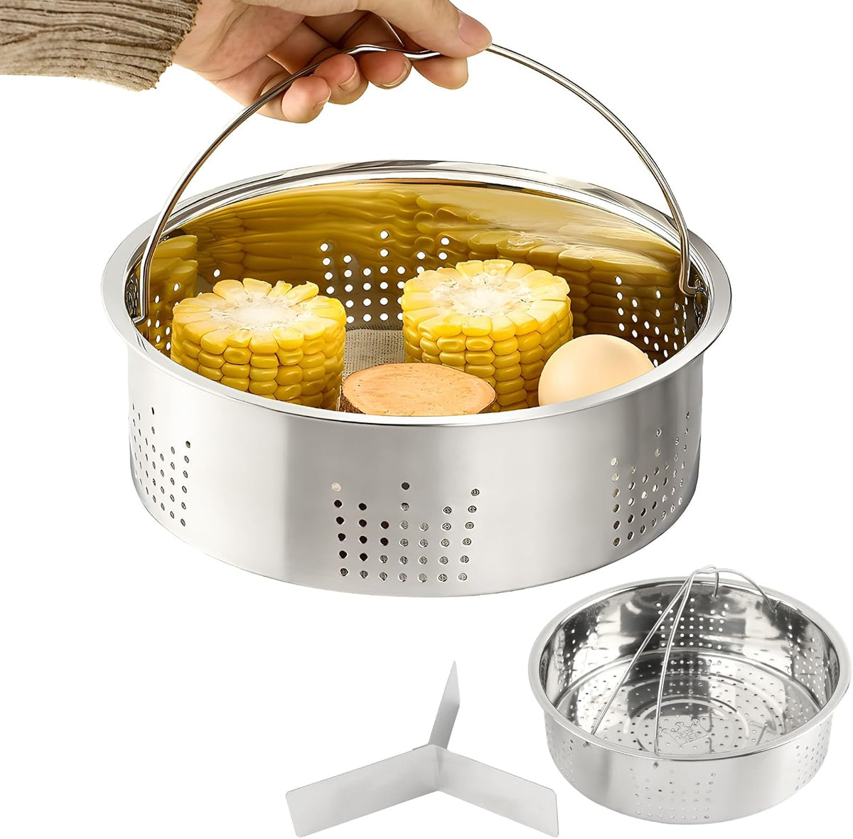 Steamer Basket for Instant Pot, Stainless Steel Vegetable Steaming Basket