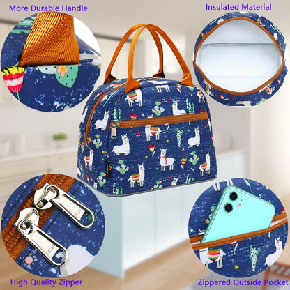 FlowFly Insulated Lunch Cooler Bag - Tote Bag Organizer for Women/Men, Black - Colors A