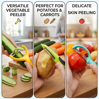 7PCS Julienne Peeler Set, Multifunctional Vegetable Peeler, Multi Functional Vegetable Peeler, Veggie Peeler for Kitchen Use, Cabbage Peeler with Stainless Steel Blades