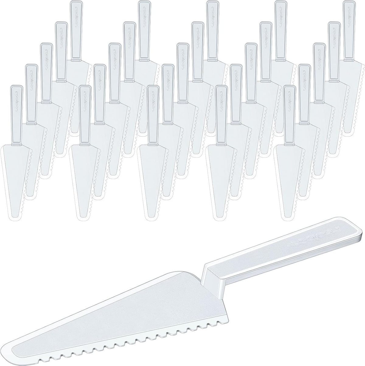 Suclain Disposable Plastic Cake Cutter 9.1 Inch Bulk,Clear