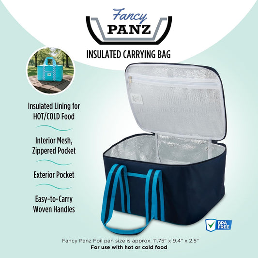 Fancy Panz Insulated Casserole Carrier Bag - Pink Thermal Food Transport Bag for Hot & Cold Dishes - Holds 2 Portable Insulated Bag for Potlucks, Parties, Tailgates & Entertaining