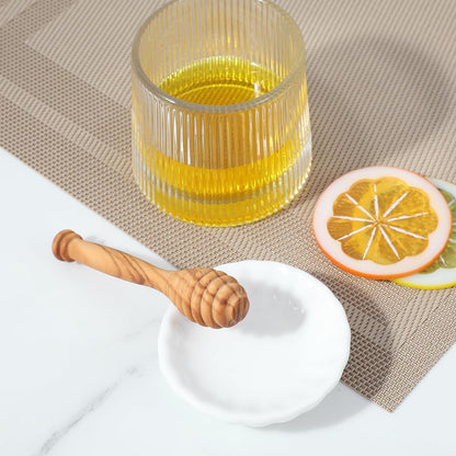 Ymapinc 3.94 Inch Mini Honey Dipper Stick, Olive Wooden Honey Spoon, Wooden Dipper for Tea/Jars, Durable Premium Kitchen Accessories