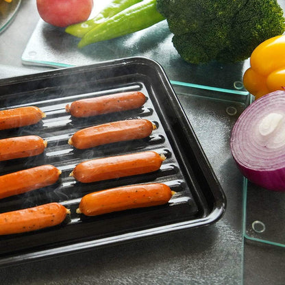 Murrey Home Glass Cutting Board Set for Kitchen Counter, Tempered Glass Chopping Boards Dishwasher Safe, Small Clear Countertop Tray, 16"x12"x2PC