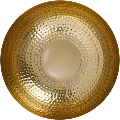 Creative Co-Op Round Hammered Metal Serving and Mixing Bowl, Gold Finish