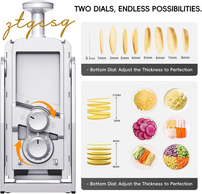 Safe Mandoline Slicer for Kitchen, Vegetable & Food Cutter, Easy to Clean