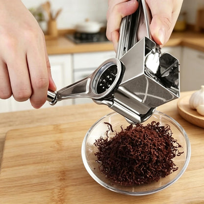 Rotary Cheese Grater, Hand Crank Shredder for Parmesan & Nuts
