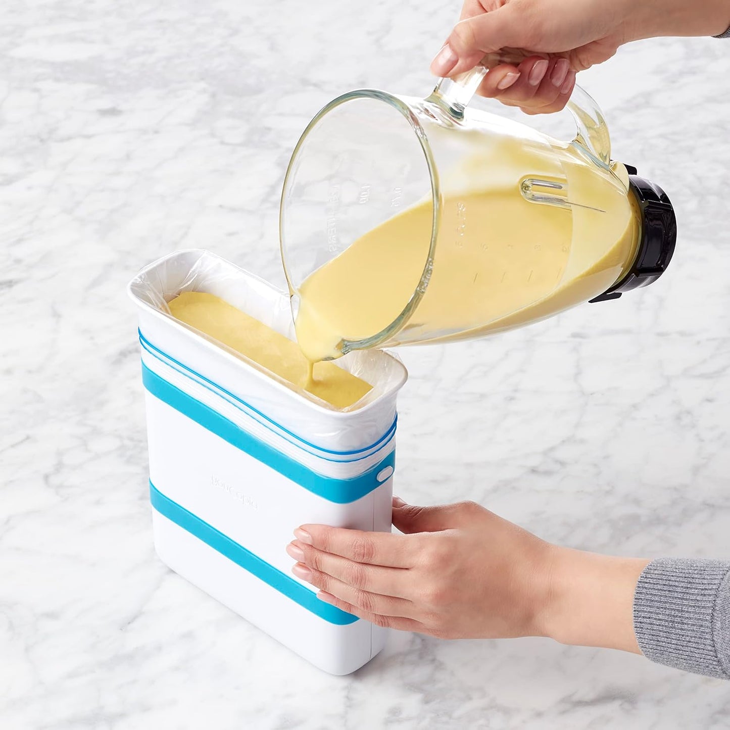 YouCopia FreezeUp Freezer Food Block Maker, 2 Cup, 2-Pack, Meal Prep Bag Container to Freeze Leftovers and Soup