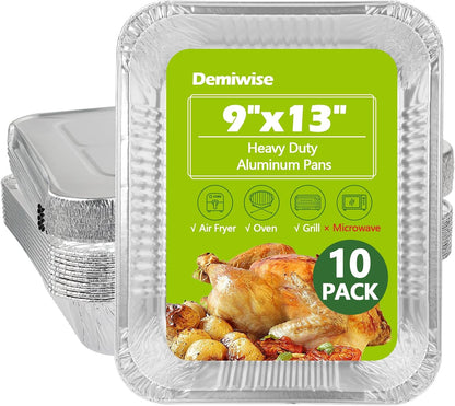 Thickened 35 Pack Heavy Duty Aluminum Pans, 8x8 Small Disposable Aluminum Baking Pans, Square Tin Foil Roasting Tray for Cooking, Meal Prep, Catering, Events, Carton Packaging