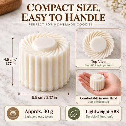 Sunflower Patterned Round Hand-Press Mooncake Double Ended Pastry Mold