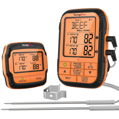 TempPro TempSync 1000FT Wireless Meat Thermometer for Grill with 4 Probes