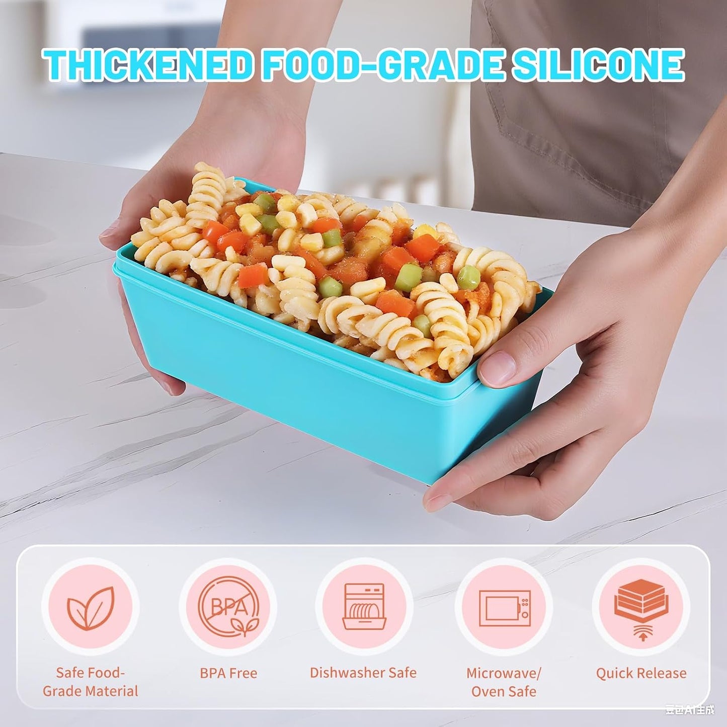 Gemice 1-Cup Silicone Freezer Molds with Lids, Individual 4-Pack Portion Soup Cubes Freezer Trays for Food Storage, Oven & Dishwasher Safe, BPA-Free, Silicone Freezer Containers for Meal Prep