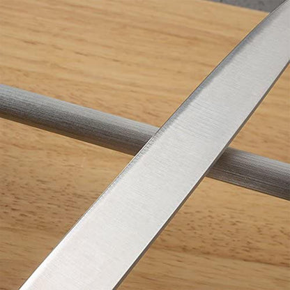 12-Inch Knife Sharpening Rod, Fine Carbon Honing Steel, Black Handle