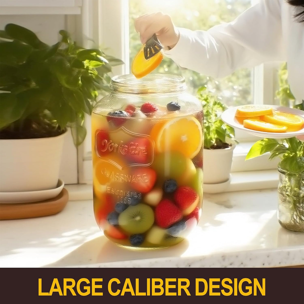 1 Gallon Glass Drink Dispensers for Parties, 2PACK Beverage Dispenser with Stand, Ice Cylinder and Stainless Steel Spigot 100% Leakproof, Beverage Dispenser for Lemonade Sun Tea