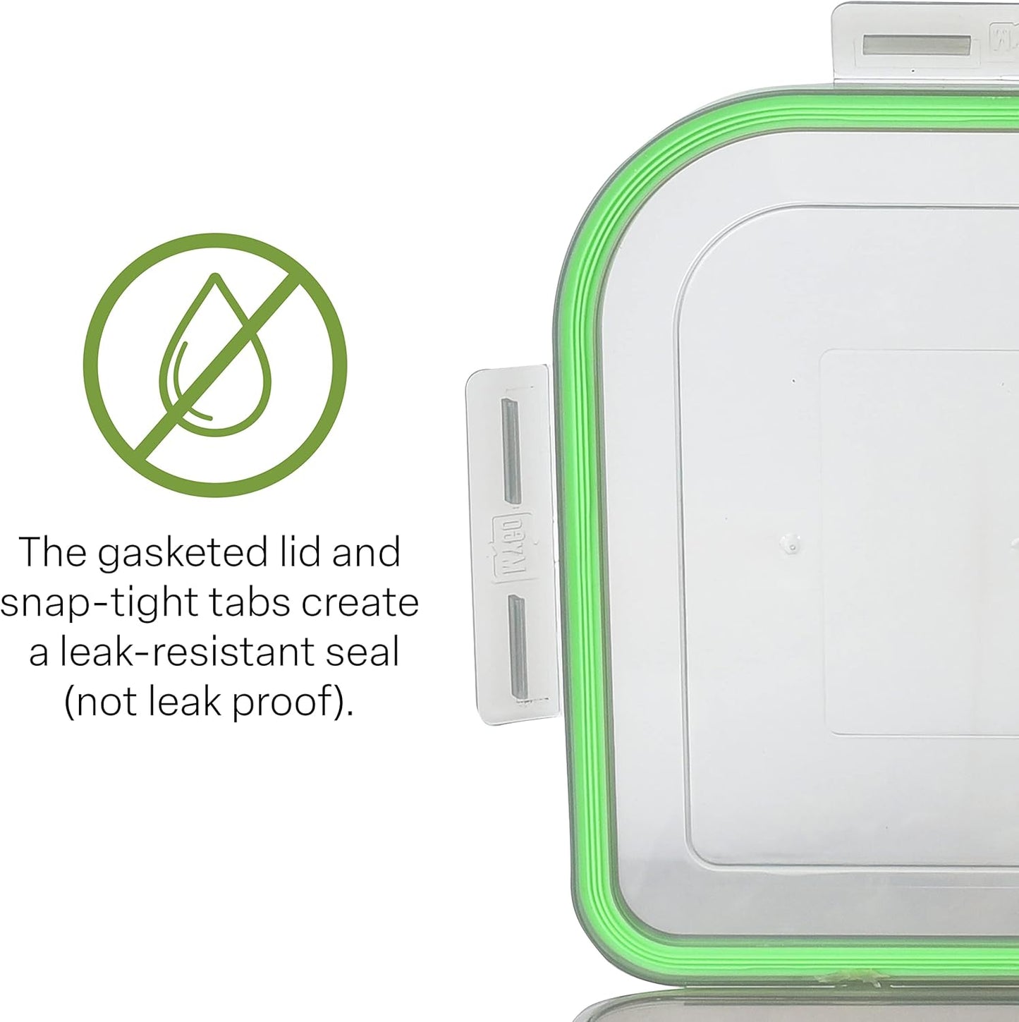 MyGo Container Large To-Go 3-Compartment Food Containers, Pack Of 3, 9-3/8" X 9-3/8" X 2-1/2", Reusable, Microwave Safe, NSF Certified, Smoke/Green