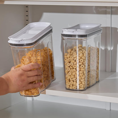 Food Dispenser Set, Airtight Food Storage Container with Lid 1.5L,2PCS BPA-FREE Plastic Pantry Organization Canisters for Nuts Quinoa Coffee and More Dry Food in Kitchen