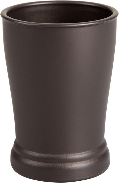 iDesign Tumbler Cup for Bathroom Organization, The Kent Collection, 3" x 3" x 4.25", Bronze (Pack of 2)
