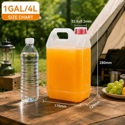 2 Pack 1 Gallon Graduated Jugs with Pumps and Measuring Caps