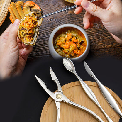 Exquisite 3-Piece Set Seafood Tools, Lobster Crackers and Crab Crackers, Apply to Lobster, Crab, Crab Legs, King Crab Legs and Nut