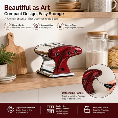 XINGYUEXUAN Pasta Maker Machine, Manual Noodle Maker, 2mm & 4mm Cutters