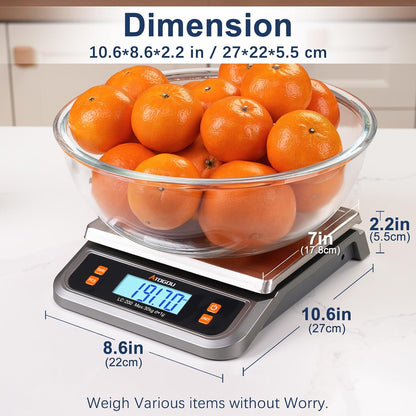 Atogou 88lb Food Scale, Commercial Kitchen Scale Plug-in Usable