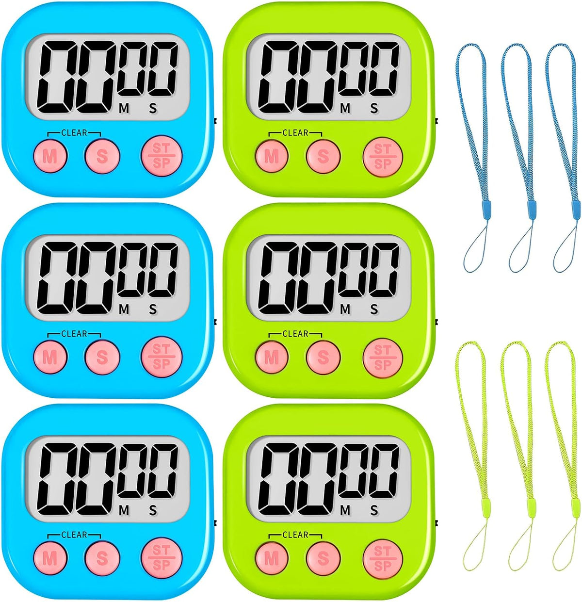ZILLEEN Classroom Timer for Kids Teachers Digital Timers Blue Green