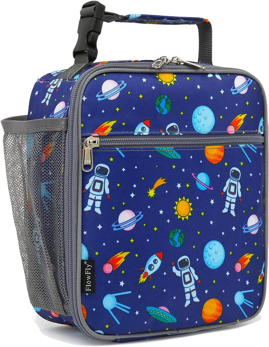 FlowFly Kids Lunch box Insulated Soft Bag Mini Cooler Back to School Thermal Meal Tote Kit for Girls, Boys, Unicorn - Colors B