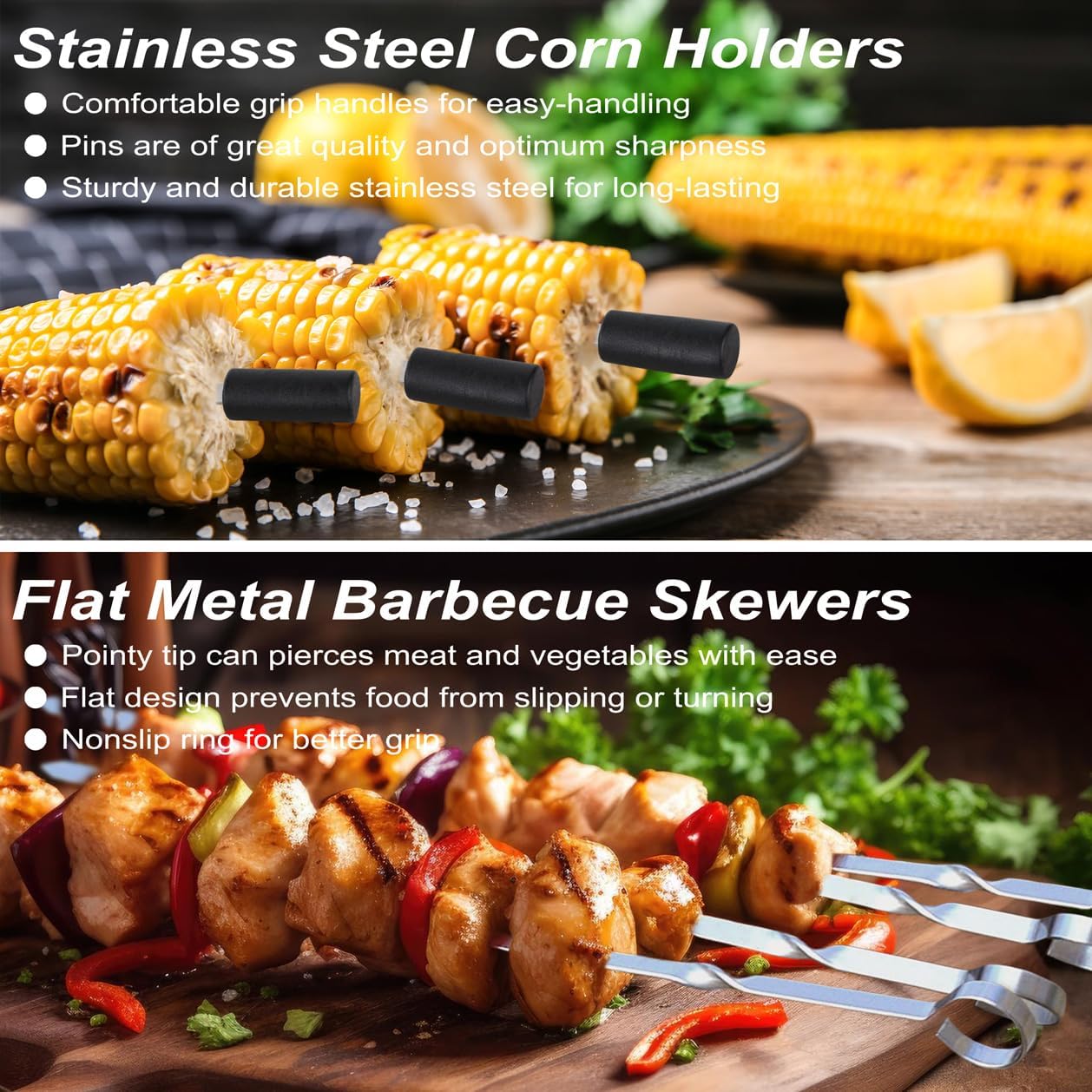 POLIGO 29 PCS BBQ Grill Accessories Stainless Steel BBQ Tools Grilling Tools Set with Storage Bag for Fathers Day Dads Birthday Presents - Camping Grill Utensils Set Ideal Grilling Gifts for Men Brown