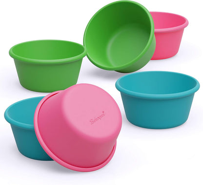 Bakerpan Silicone Jumbo Muffin Liners for Baking - Set of 8 Large 3.5 Inch Air Fryer Muffin Cups & Jumbo Cupcake Liners for Egg Bites, Quiche, Cheesecake & Muffins - Non-Stick, BPA-Free