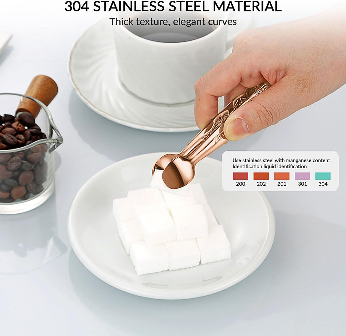 4.33 Inch Stainless Steel Ice Tongs for Ice Bucket，Metal Sugar Cube Mini Tongs，Set of 3 (Black-A)