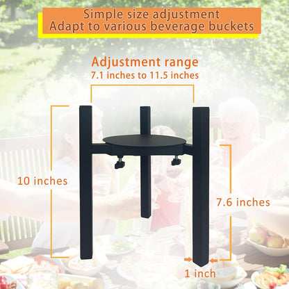 Drink Dispensers Stand For Party. Universal Beverage Dispensers Stand Adjustment Range 7.1 to 11.5 inches Wide, Holder For Most 1 to 3.5 Gallon Beverage Dispensers (stand only)