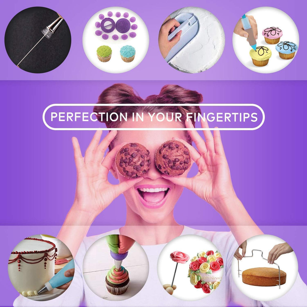 Boyun 138 Cake Decorating Kit, Baking Supplies Tools for Beginners & Pros