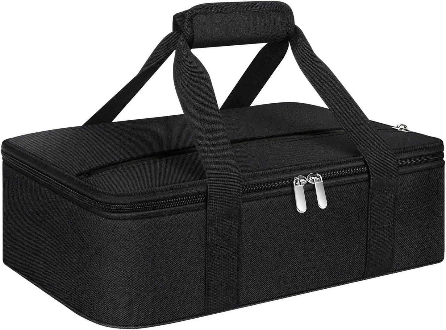Insulated Casserole Carrier, Portable Casserole Carrier for Hot or Cold Food Lunch Tote Warmer or Cooler Bag, Lasagna Lunch Bag for Potluck Parties- Fits 9" x 13" Baking Dish-Charcoal Grey