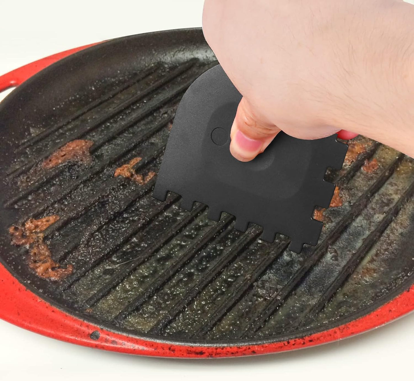 3 Set Plastic Grill Pan Scraper Tool for Griddle Cleaner, Cast Iron Accessories, Kitchen Cleaning Tool Kit