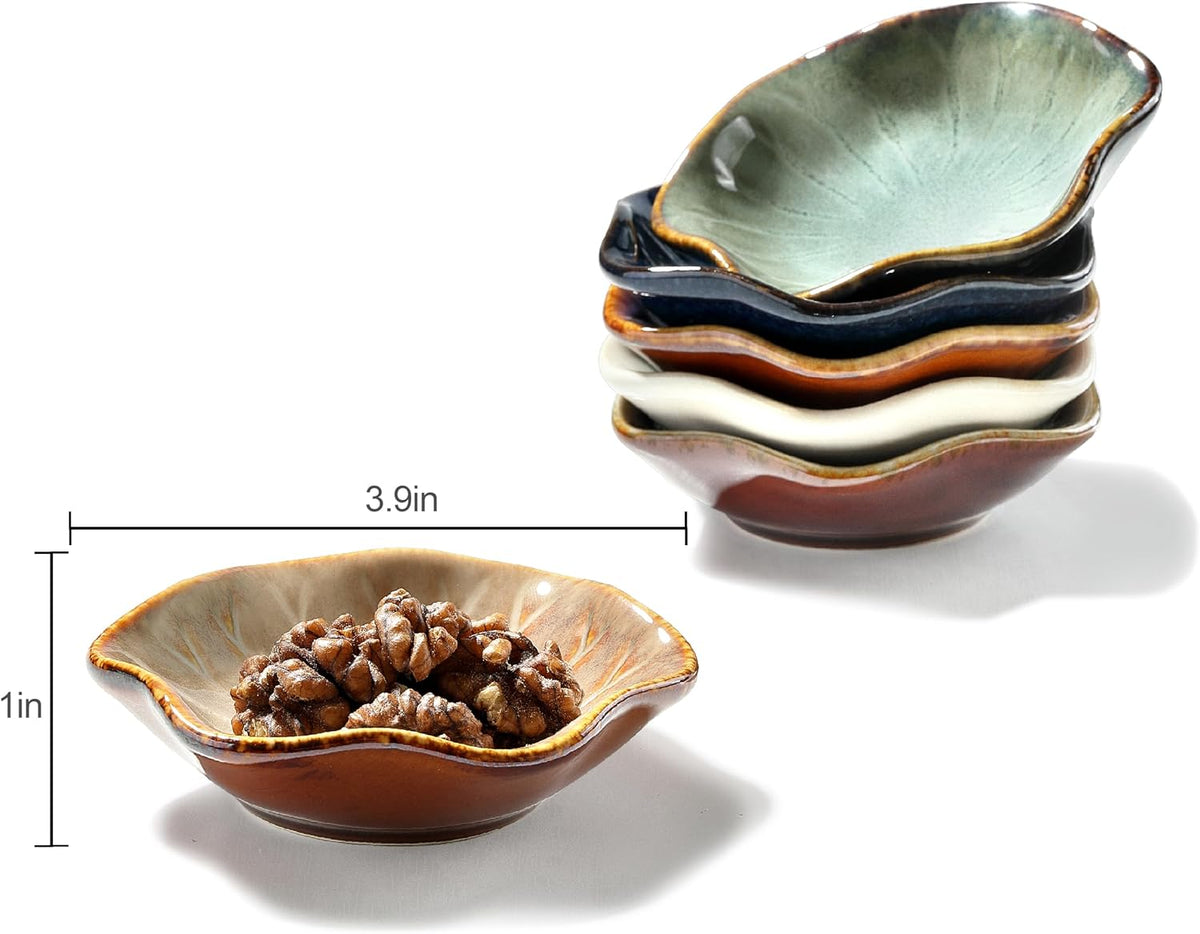 Soy Sauce Dish, Ceramic Small Dipping Bowls, Pinch Bowl for Side Dishes