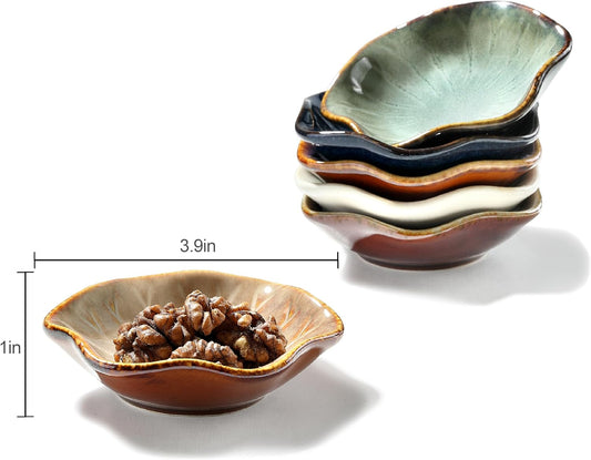 Soy Sauce Dish, Ceramic Small Dipping Bowls, Pinch Bowl for Side Dishes