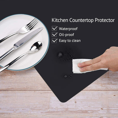 Gartful Extra Large Silicone Mats for Countertop, 28" by 20" Multipurpose Mat, Counter Table Protector, Desk Saver Pad, Placemat Nonstick Nonskid Heat-Resistant Pad, Black