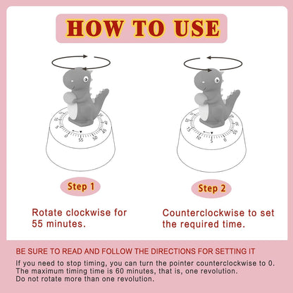 ELE DEPI Mechanical Kitchen Timer for Kids,Wind Up Egg Timer for Cooking.