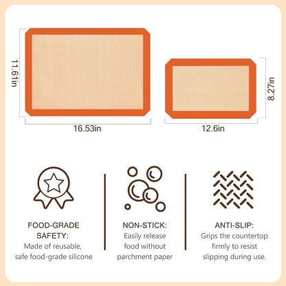 Silicone Baking Mat, Nonstick & Reusable